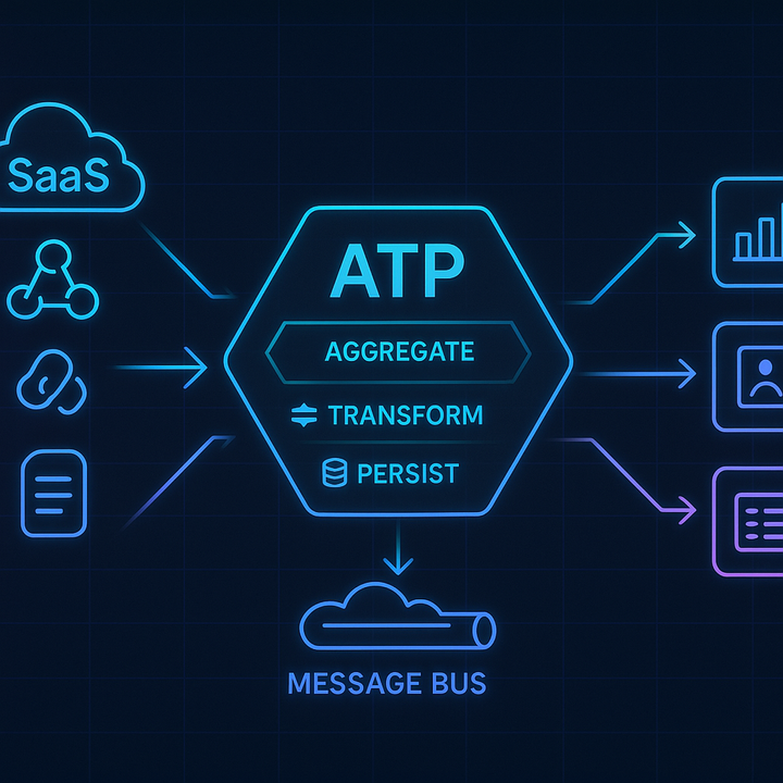 Aggregate-Transform-Persist+Publish (ATP) Architecture for Webhook Integration